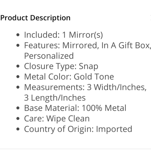 NWT* LARGE GOLD MIRROR COMPACT! - Picture 6 of 6